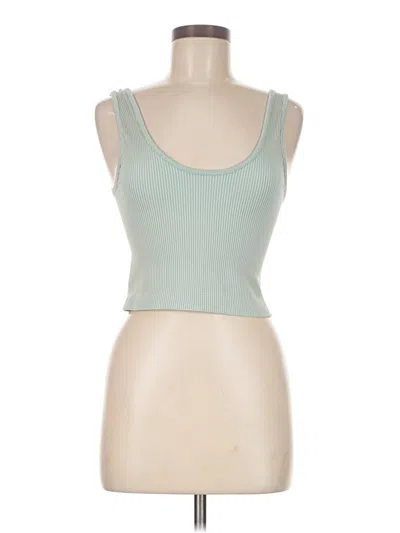 Pre-owned Assorted Brands Tank Top Green Strapless Neckline Tops