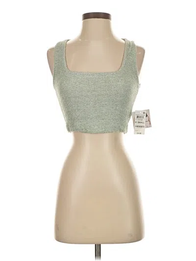 Pre-owned Assorted Brands Tank Top Green Strapless Neckline Tops
