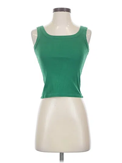 Pre-owned Assorted Brands Tank Top Green Strapless Neckline Tops