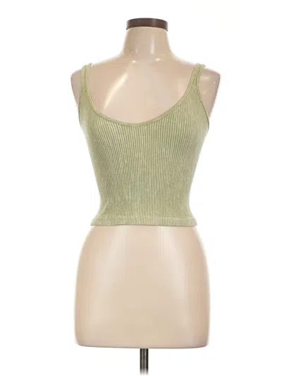 Pre-owned Assorted Brands Tank Top Green Strapless Neckline Tops