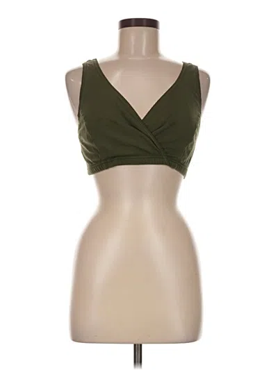 Pre-owned Assorted Brands Tank Top Green Strapless Neckline Tops