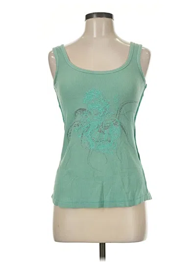 Pre-owned Assorted Brands Tank Top Green Strapless Neckline Tops