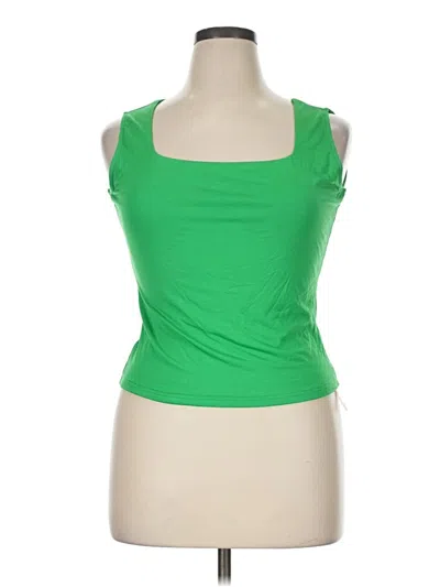 Pre-owned Assorted Brands Tank Top Green Strapless Neckline Tops