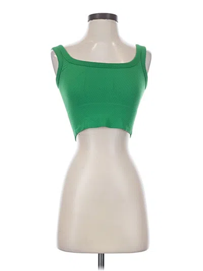 Pre-owned Assorted Brands Tank Top Green Strapless Neckline Tops