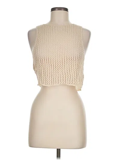 Pre-owned Assorted Brands Tank Top Ivory Halter Neckline Tops