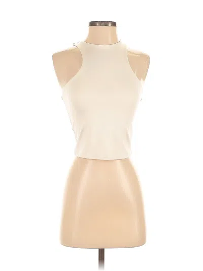Pre-owned Assorted Brands Tank Top Ivory Halter Neckline Tops In White
