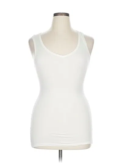 Pre-owned Assorted Brands Tank Top Ivory Halter Neckline Tops In White