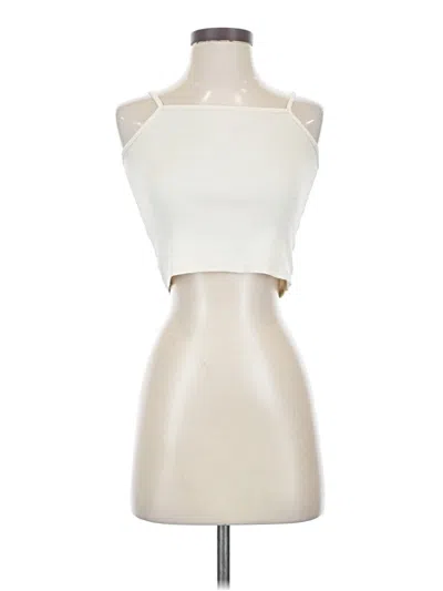 Pre-owned Assorted Brands Tank Top Ivory Halter Neckline Tops In White