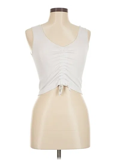Pre-owned Assorted Brands Tank Top Ivory Halter Neckline Tops In White