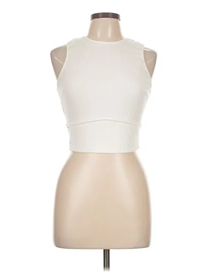 Pre-owned Assorted Brands Tank Top Ivory Halter Neckline Tops In White