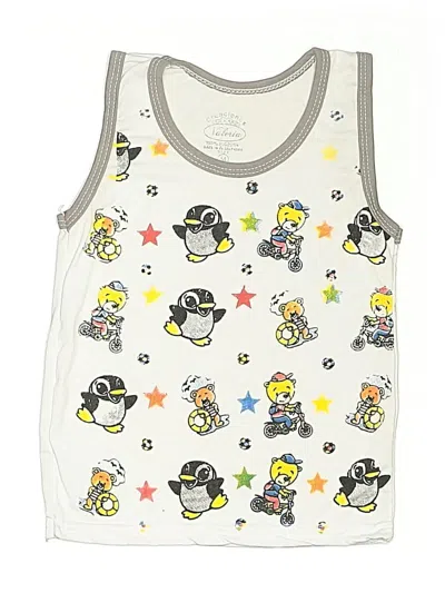 Pre-owned Assorted Brands Kids' Tank Top Ivory Keyhole Neckline Tops In White