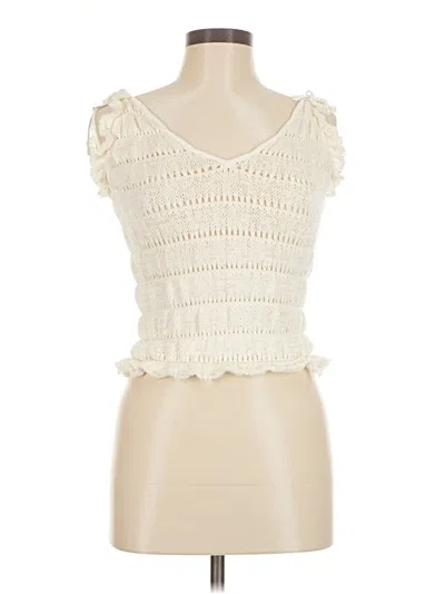 Pre-owned Assorted Brands Tank Top Ivory Strapless Neckline Tops In White