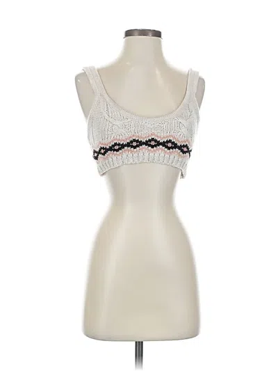 Pre-owned Assorted Brands Tank Top Ivory Sweetheart Neckline Tops In White