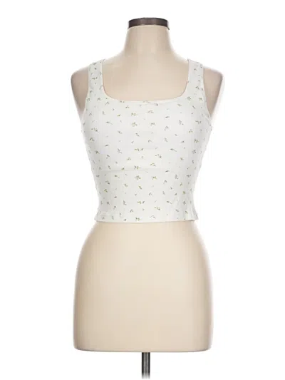 Pre-owned Assorted Brands Tank Top Ivory Sweetheart Neckline Tops In White