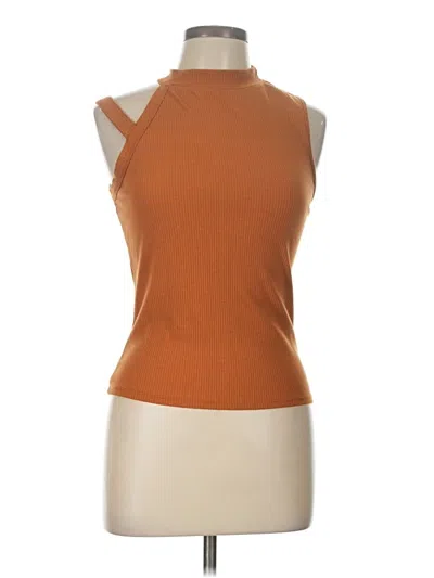 Pre-owned Assorted Brands Tank Top Orange Halter Neckline Tops