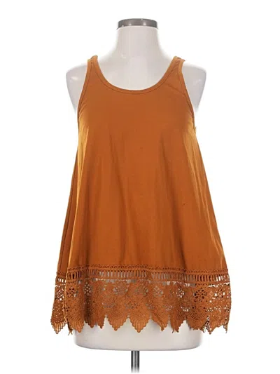 Pre-owned Assorted Brands Tank Top Orange Halter Neckline Tops