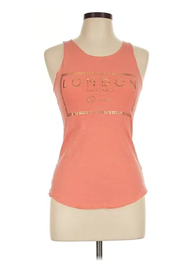 Pre-owned Assorted Brands Tank Top Orange Halter Neckline Tops