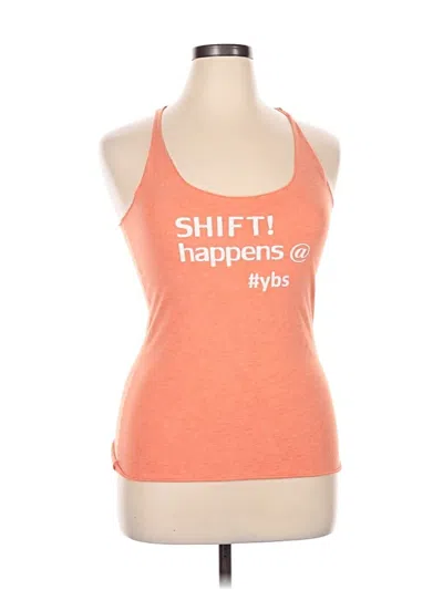 Pre-owned Assorted Brands Tank Top Orange Halter Neckline Tops