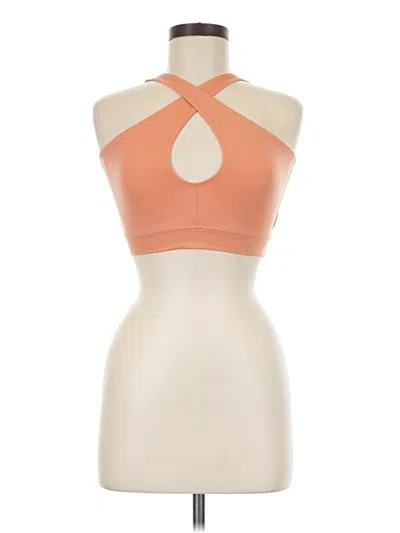 Pre-owned Assorted Brands Tank Top Orange Halter Neckline Tops