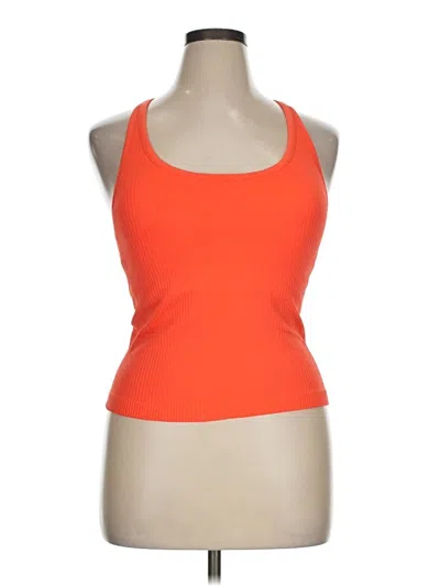 Pre-owned Assorted Brands Tank Top Orange Halter Neckline Tops