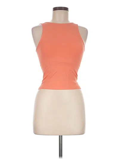 Pre-owned Assorted Brands Tank Top Orange Halter Neckline Tops