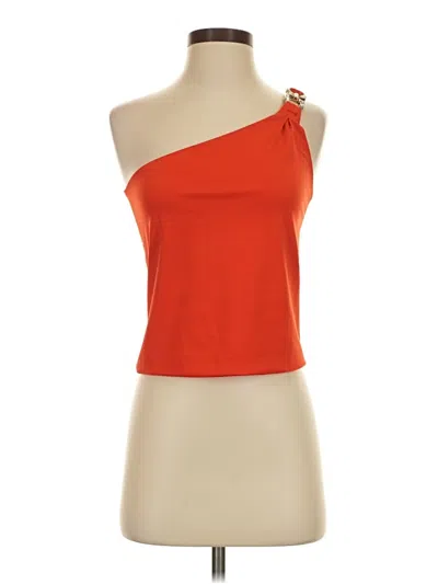 Pre-owned Assorted Brands Tank Top Orange One Shoulder Neckline Tops