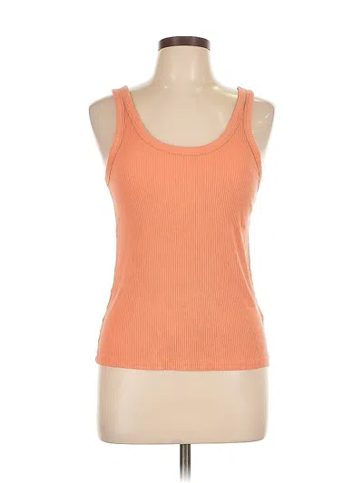 Pre-owned Assorted Brands Tank Top Orange Scoop Neck Tops
