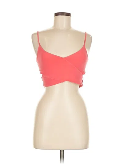 Pre-owned Assorted Brands Tank Top Orange Strapless Neckline Tops