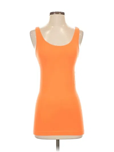 Pre-owned Assorted Brands Tank Top Orange Strapless Neckline Tops