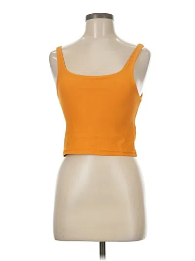 Pre-owned Assorted Brands Tank Top Orange Strapless Neckline Tops