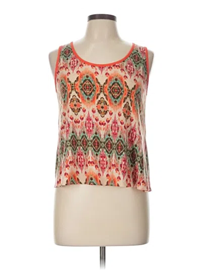 Pre-owned Assorted Brands Tank Top Orange Strapless Neckline Tops