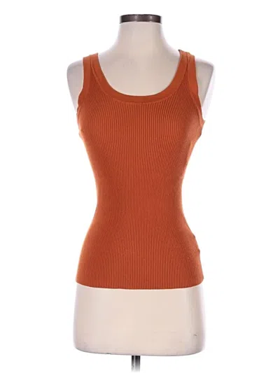 Pre-owned Assorted Brands Tank Top Orange Strapless Neckline Tops