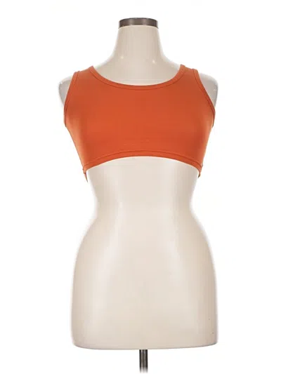 Pre-owned Assorted Brands Tank Top Orange Strapless Neckline Tops