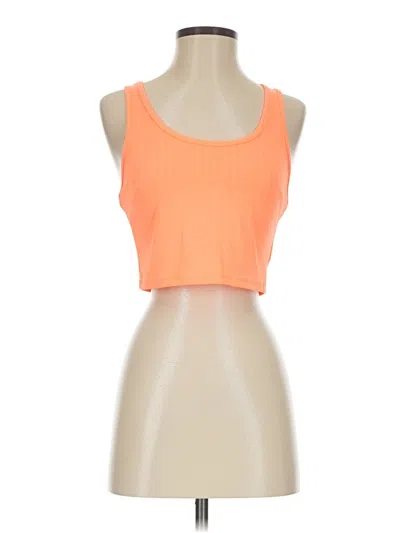 Pre-owned Assorted Brands Tank Top Orange Strapless Neckline Tops