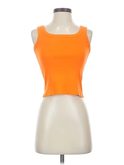 Pre-owned Assorted Brands Tank Top Orange Strapless Neckline Tops