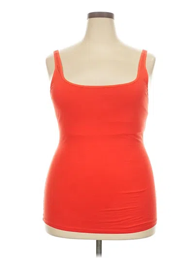 Pre-owned Assorted Brands Tank Top Orange Strapless Neckline Tops