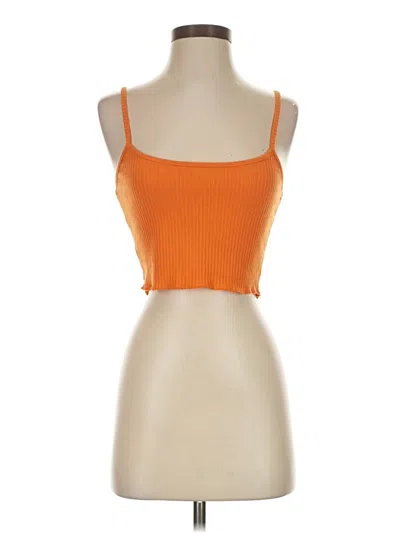 Pre-owned Assorted Brands Tank Top Orange Strapless Neckline Tops