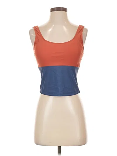 Pre-owned Assorted Brands Tank Top Orange Strapless Neckline Tops