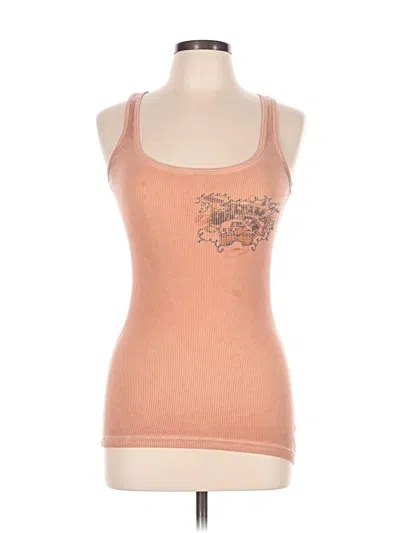 Pre-owned Assorted Brands Tank Top Orange Strapless Neckline Tops