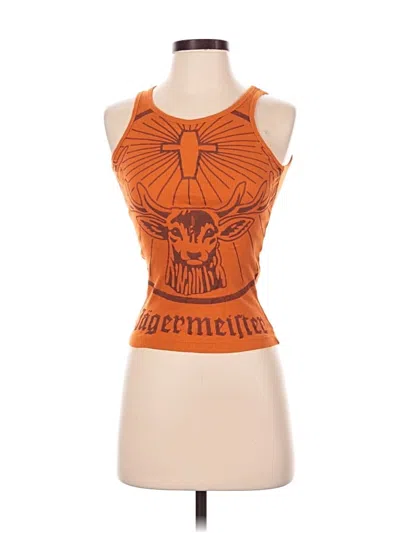 Pre-owned Assorted Brands Tank Top Orange Strapless Neckline Tops