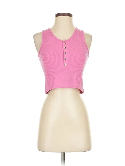 Pre-owned Assorted Brands Tank Top Pink Halter Neckline Tops