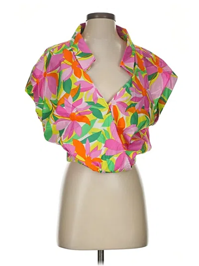 Pre-owned Assorted Brands Tank Top Pink Halter Neckline Tops