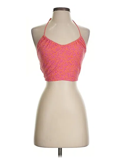 Pre-owned Assorted Brands Tank Top Pink Halter Neckline Tops
