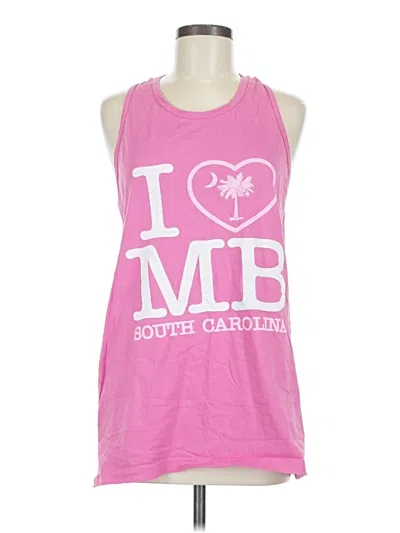 Pre-owned Assorted Brands Tank Top Pink Halter Neckline Tops