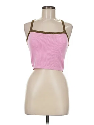 Pre-owned Assorted Brands Tank Top Pink Halter Neckline Tops