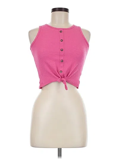 Pre-owned Assorted Brands Tank Top Pink Halter Neckline Tops