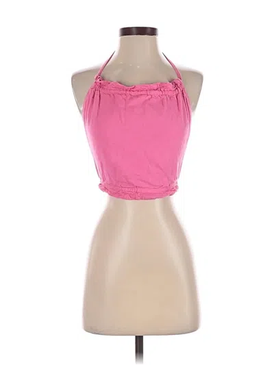 Pre-owned Assorted Brands Tank Top Pink Halter Neckline Tops