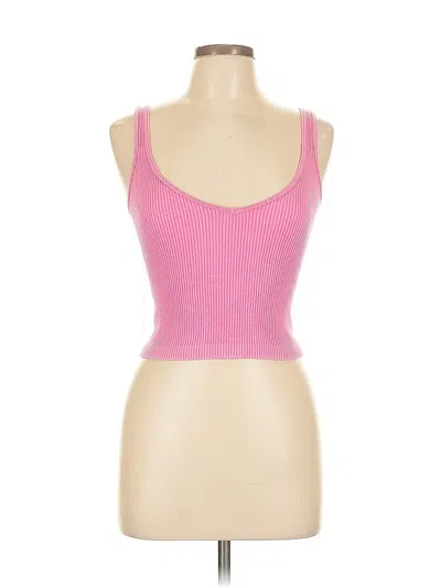 Pre-owned Assorted Brands Tank Top Pink Strapless Neckline Tops
