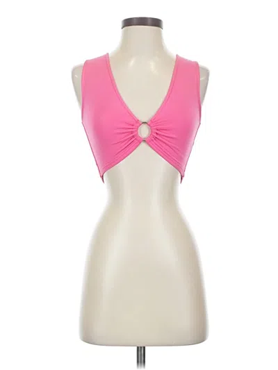 Pre-owned Assorted Brands Tank Top Pink Strapless Neckline Tops