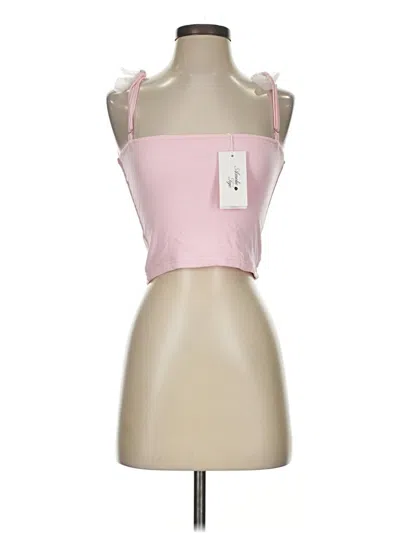 Pre-owned Assorted Brands Tank Top Pink Strapless Neckline Tops